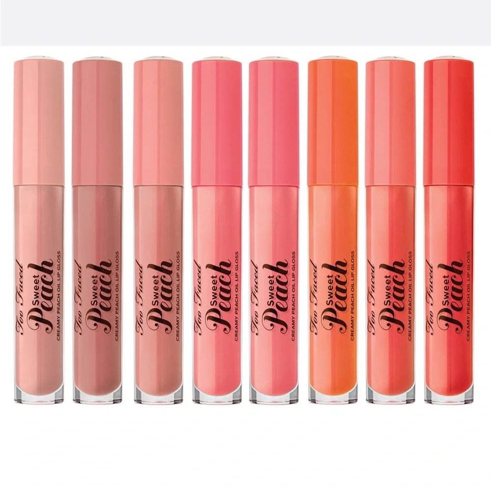 TOO FACED Sweet Peach Creamy Oil Lip Gloss 0.14oz NIB Poppin’ Peach $25 NIB